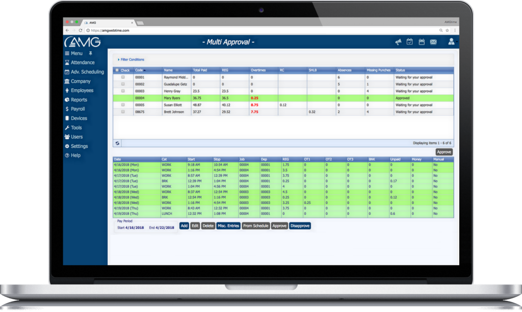 Reduce Time Card Process With Multi Approval Feature Amgtime Blog