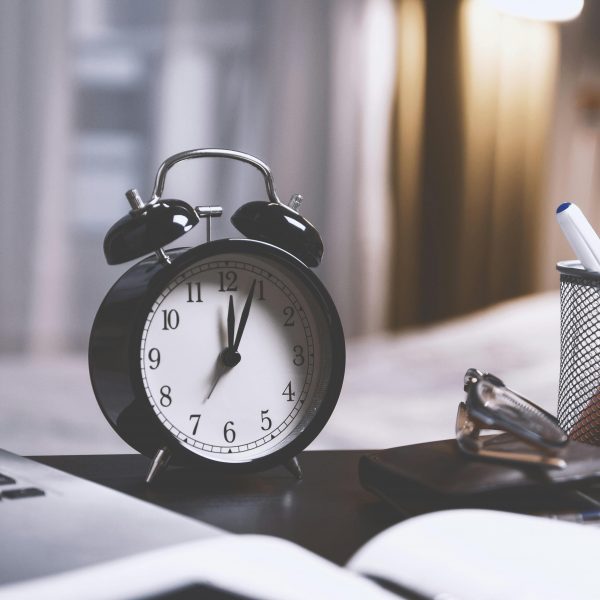 Clock on an office desk