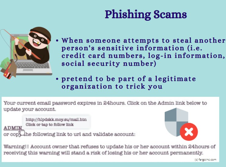 What is a phishing scam