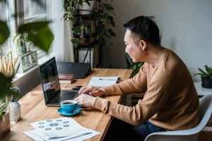 remote employee working from home