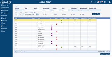 Tracking employee attendance