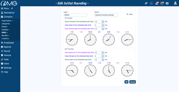 Applying rounding to punches