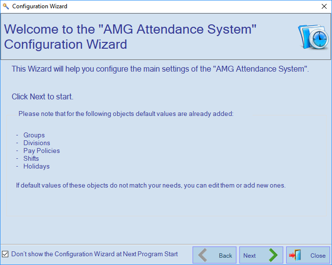 Installation > Overview > Configuration wizards